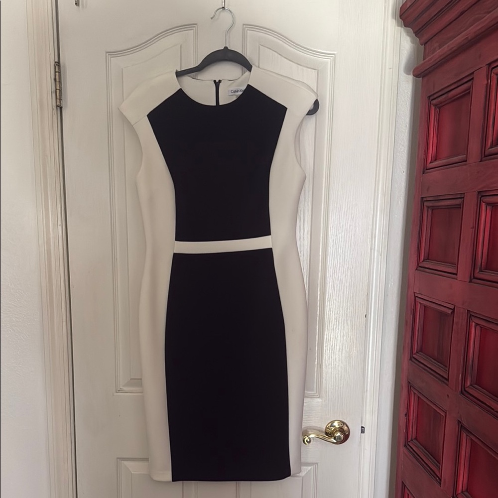 Calvin Klein Black and White Mini Dress